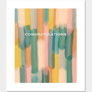 Striped Congratulations Posters and Art